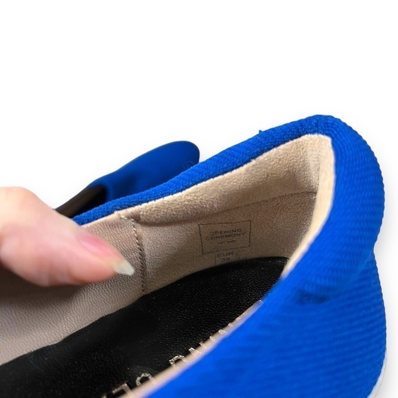 Opening Ceremony Blue Platform Sneakers Size 36 Ribbed Canvas Spice Girls - Picture 4 of 7